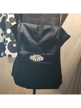 VENUS Black Formal Jeweled Corset Top Size 10